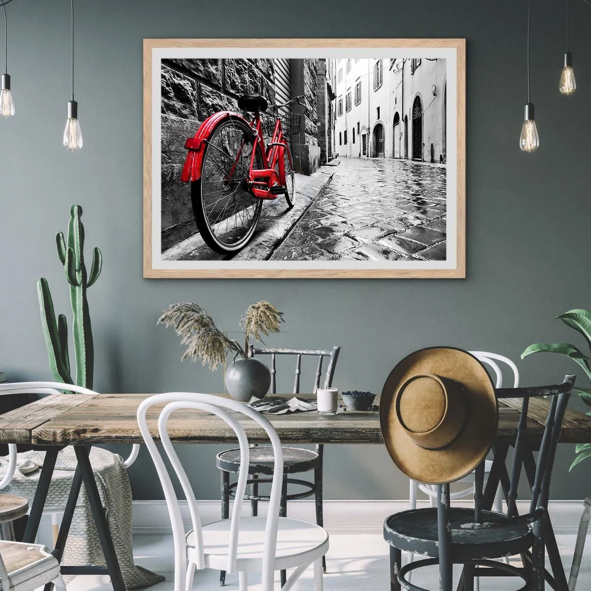 Póster en marco roble claro - La verdadera belleza no envejece - 100x70 cm