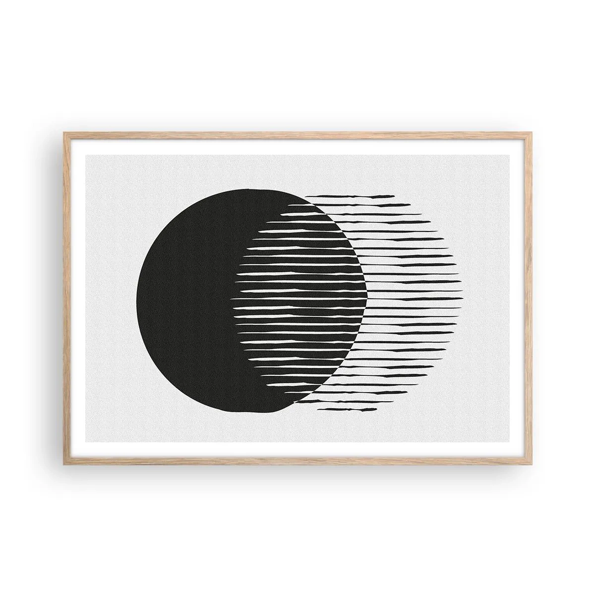 Póster en marco roble claro - Su alter ego - 100x70 cm