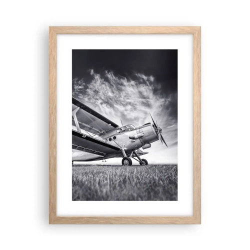 Póster en marco roble claro - El vagamundo alado - 30x40 cm