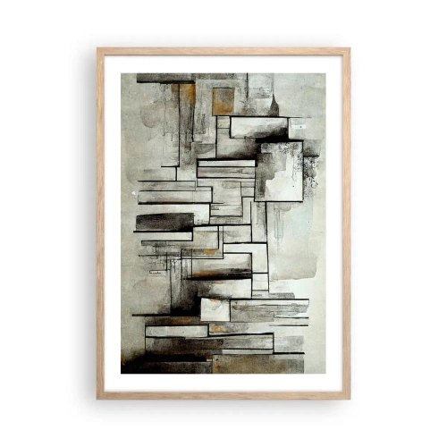Póster en marco roble claro - El poder de la sencillez - 50x70 cm