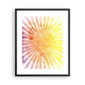 Póster en marco negro - Renacer del sol - 40x50 cm