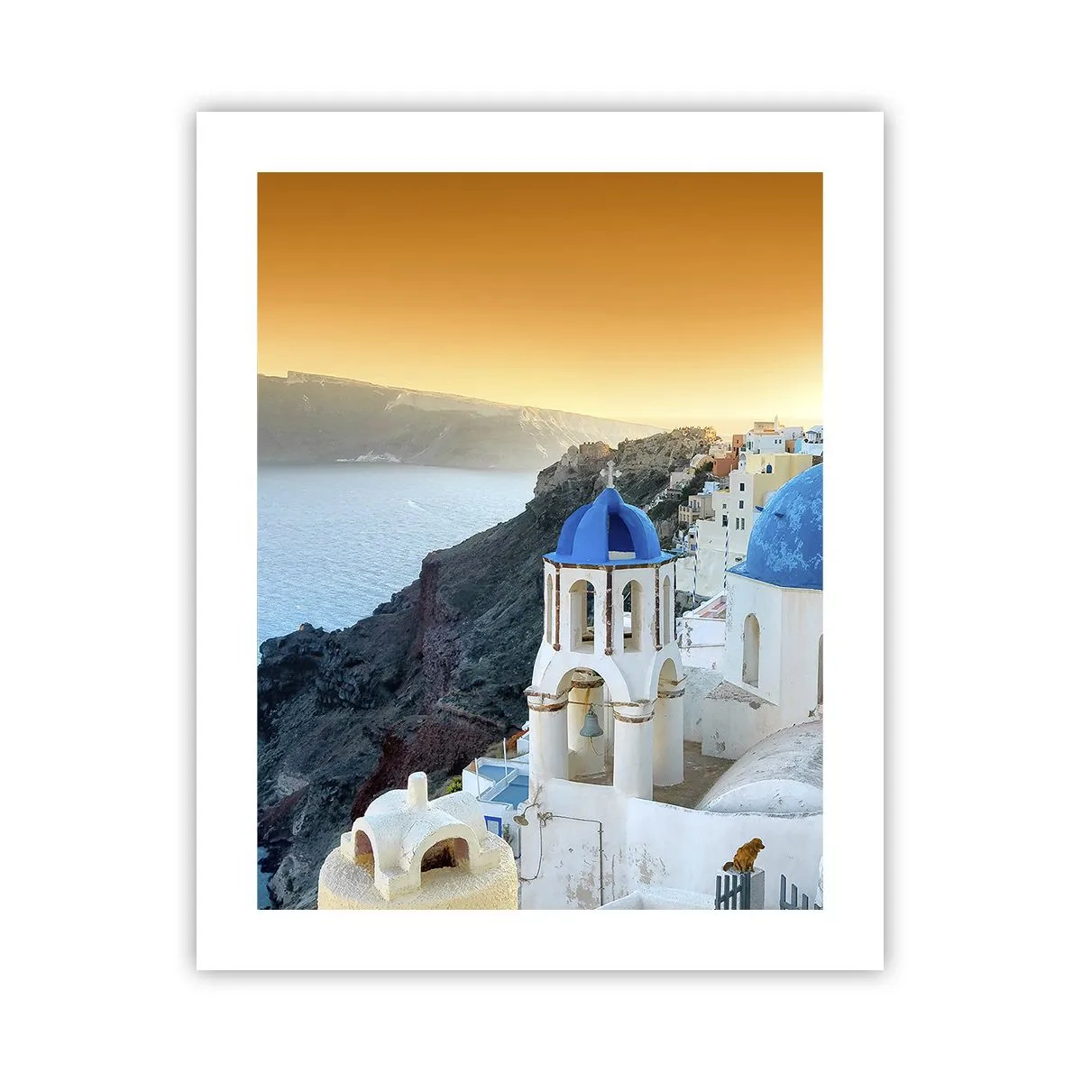 Póster - Santorini - el abrazo a las rocas - 40x50 cm