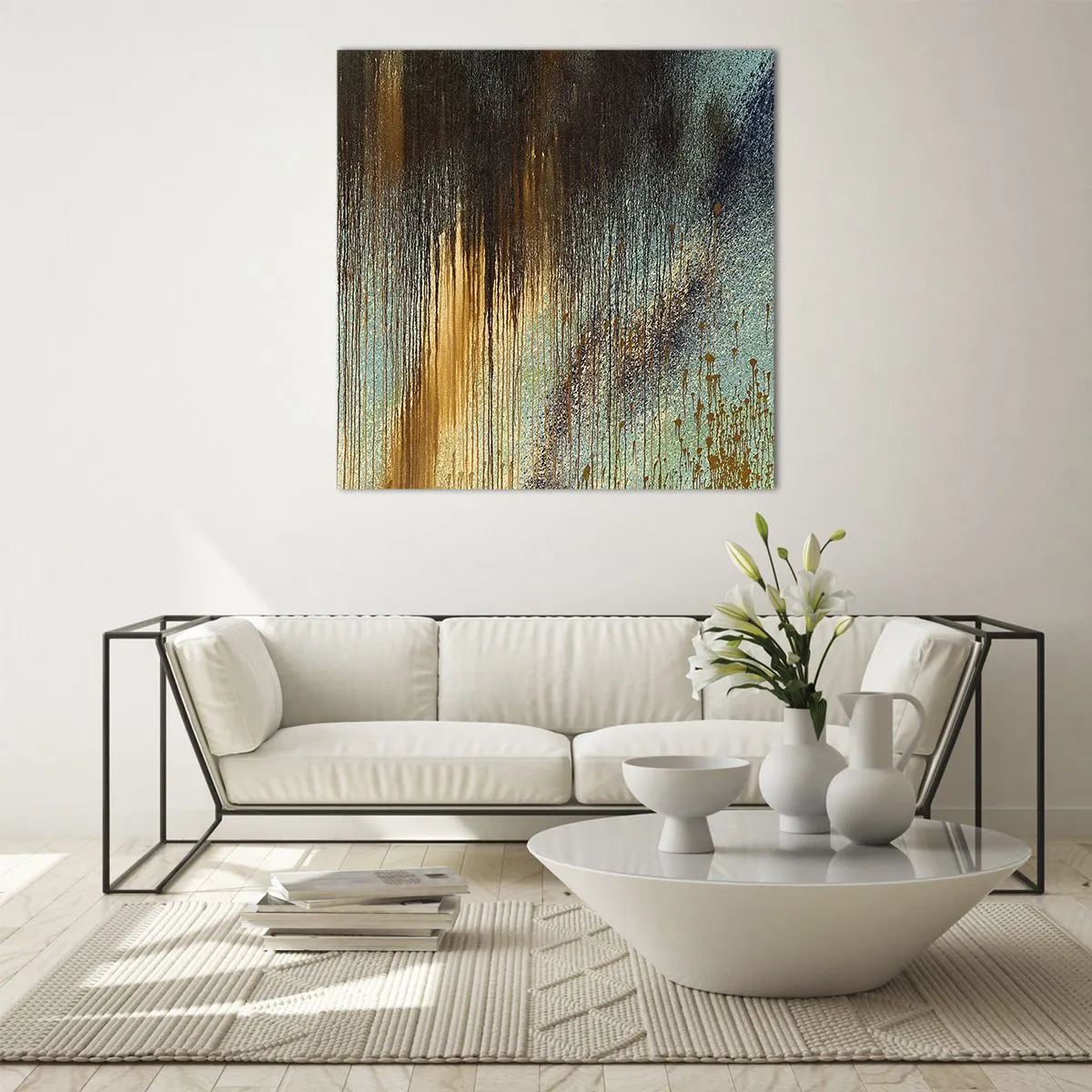 Cuadro sobre vidrio - Impresiones sobre Vidrio - Una composición colorista no accidental - 60x60 cm