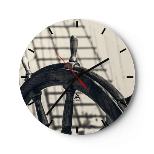 Reloj de pared - Reloj de vidrio - Un cuento marino - 40x40 cm