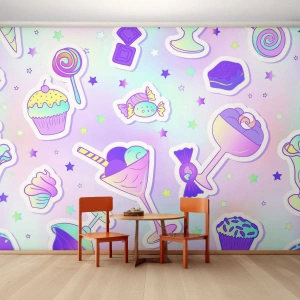 Fotomural personalizado Premium Sand - Cumplir años todos los días - Para niños, Dulce, paleta