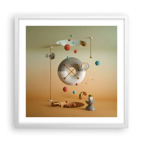 Póster en marco blanco - Todo puede suceder - 50x50 cm