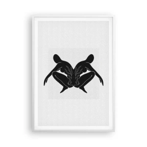 Póster en marco blanco - Un alma compartida - 70x100 cm