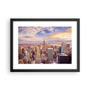 Póster en marco negro - Alcanzar las nubes - 40x30 cm