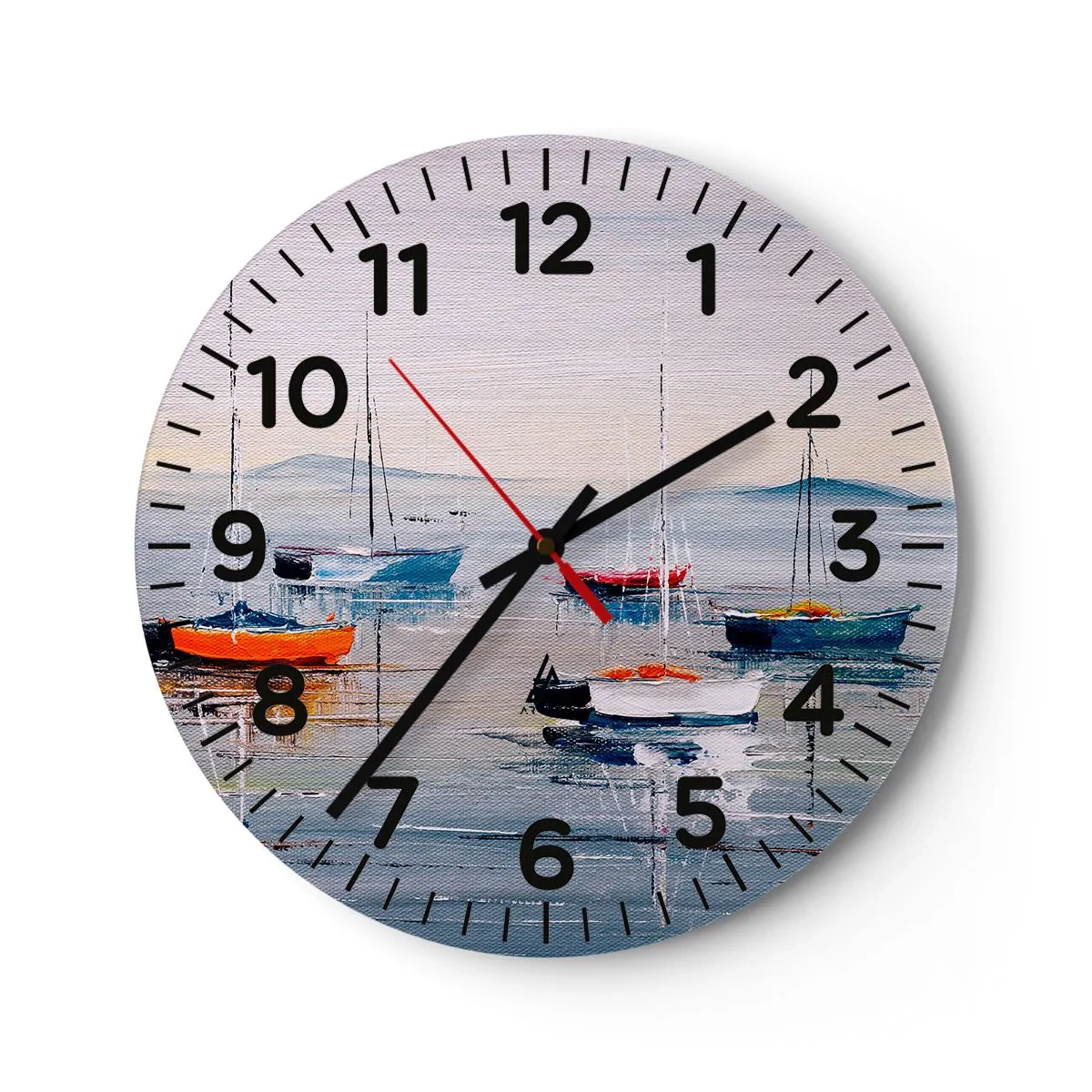 Reloj de pared - Reloj de vidrio - Un más que merecido descanso - 30x30 cm