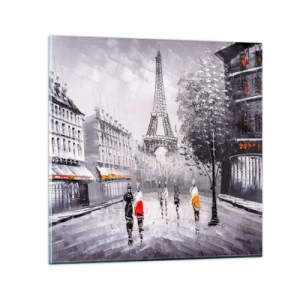 Cuadro sobre vidrio - Impresiones sobre Vidrio - Un paseo parisino - 50x50 cm