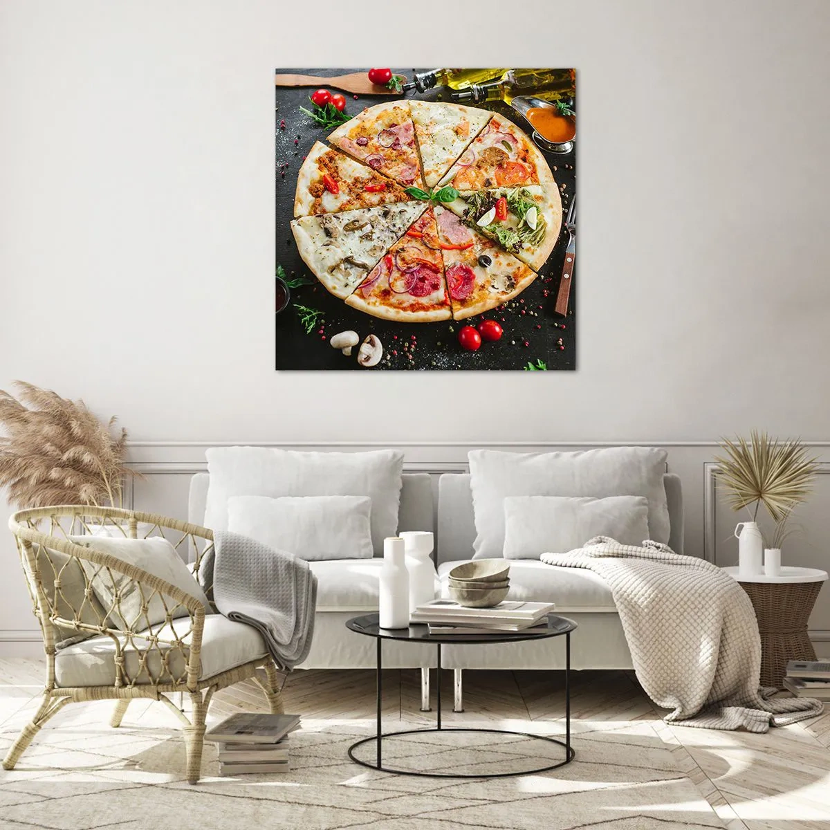 Cuadro sobre vidrio - Impresiones sobre Vidrio - Una gama de gustos - 60x60 cm