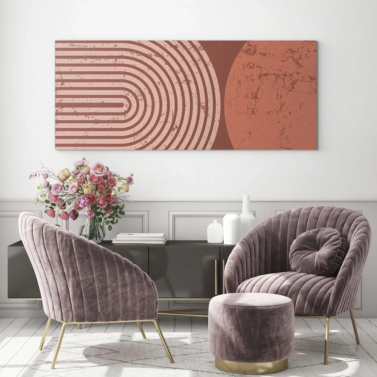 Cuadro sobre vidrio - Impresiones sobre Vidrio - Estrecha relación - 100x40 cm