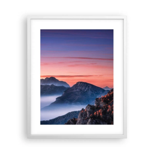 Póster en marco blanco - Sobre los valles - 40x50 cm
