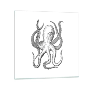 Cuadro sobre vidrio - Impresiones sobre Vidrio - Bailando con olas - 40x40 cm