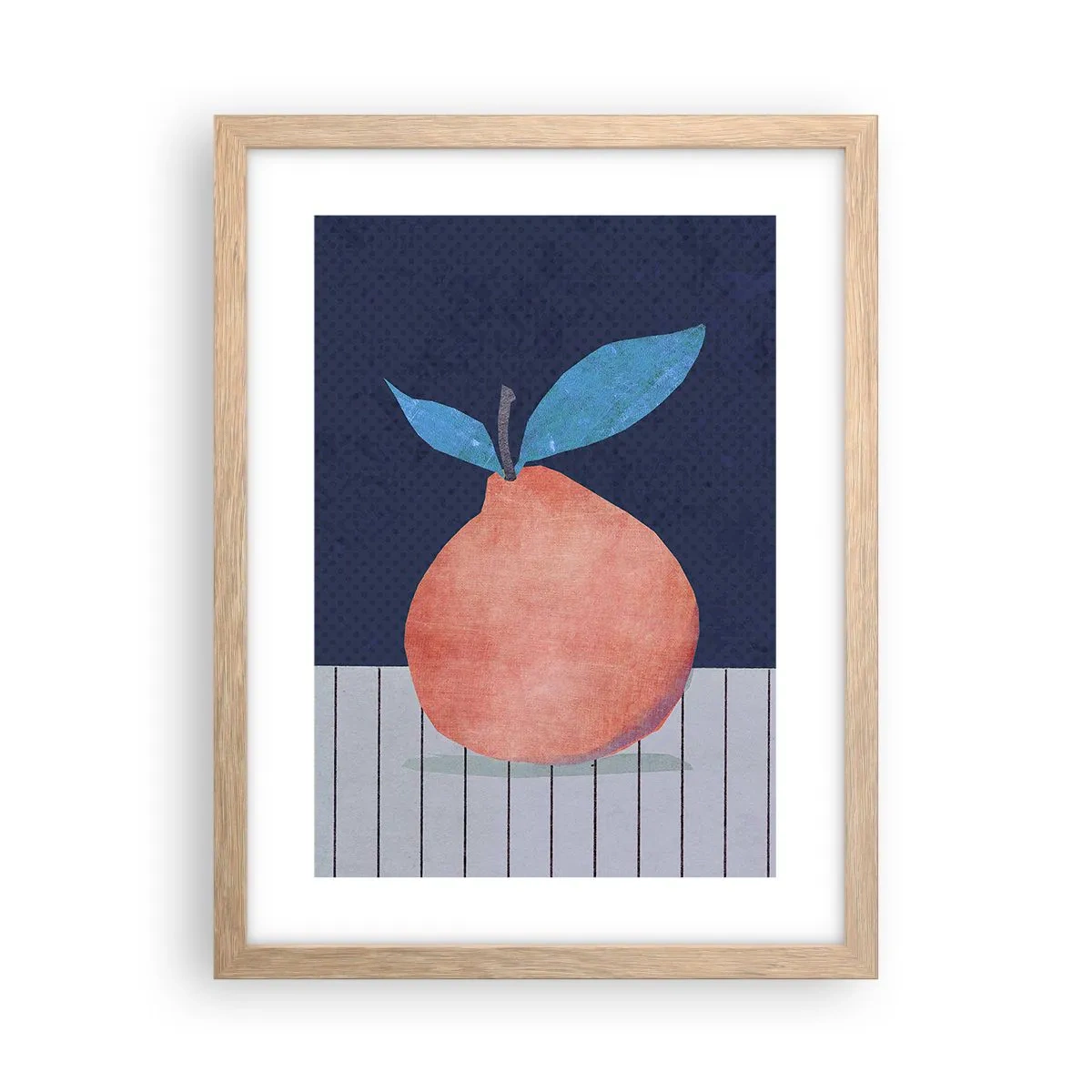 Póster en marco roble claro - Convexidad y plano - 30x40 cm