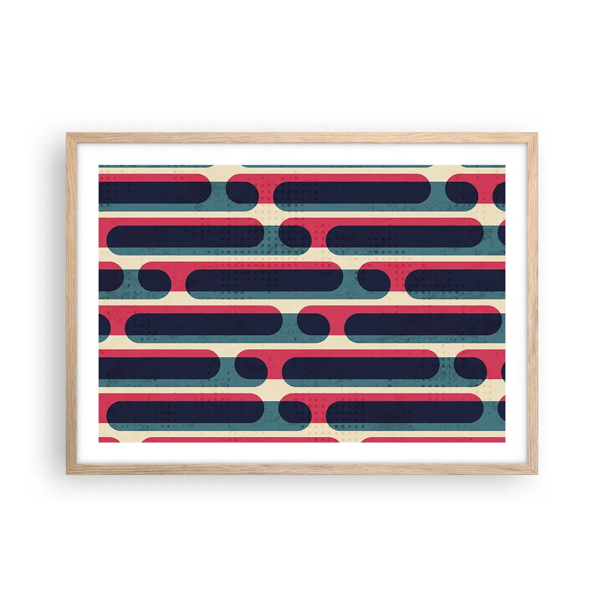 Póster en marco roble claro - Profundidad y relieve - 70x50 cm