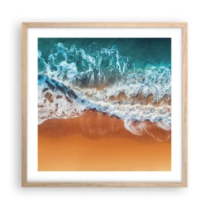 Póster en marco roble claro - Siempre a la par - 50x50 cm