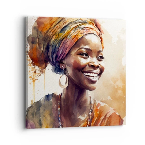 Cuadro sobre lienzo - Impresión de Imagen - Reina africana - 30x30 cm