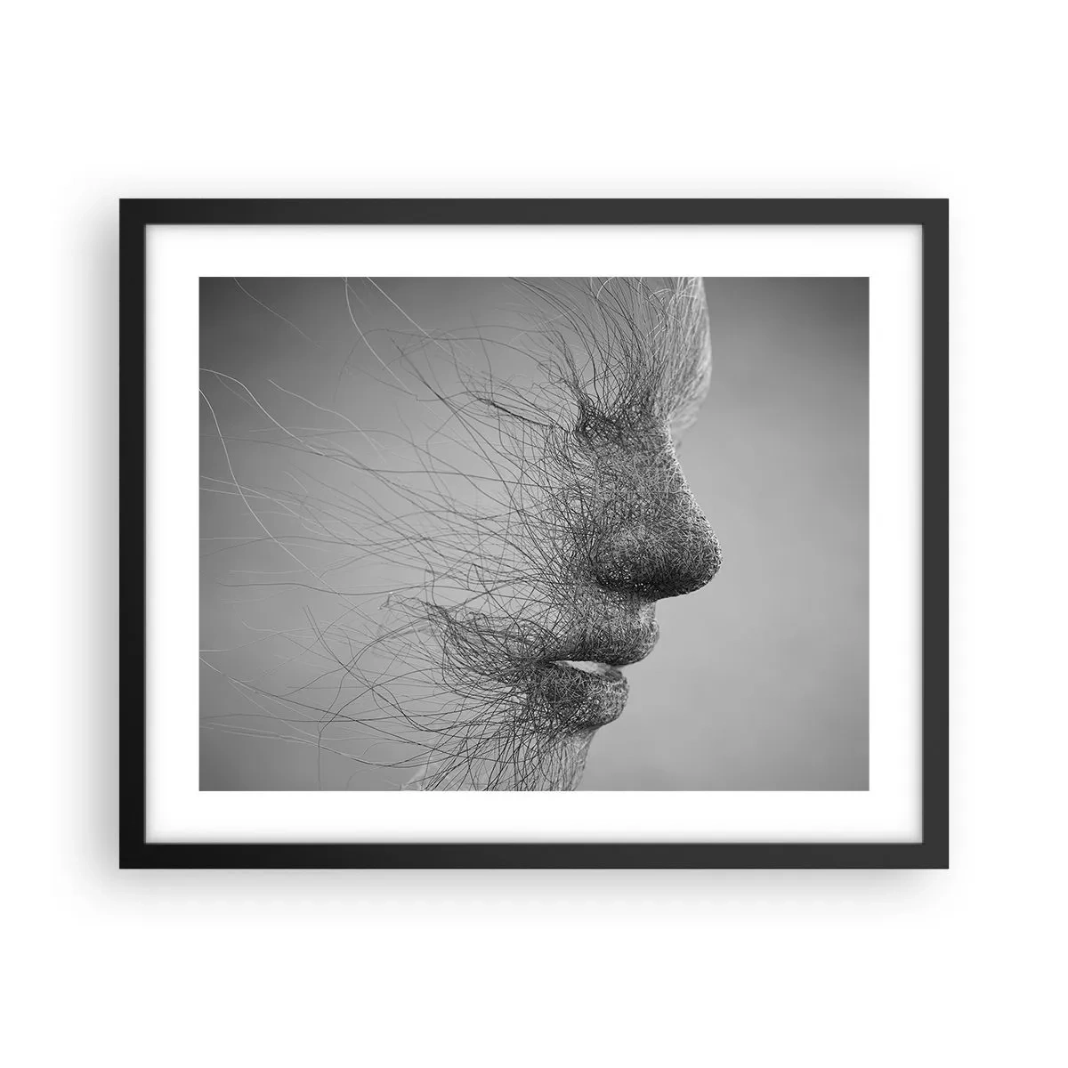 Póster en marco negro - Espíritu del viento - 50x40 cm