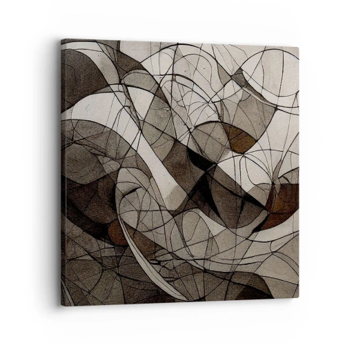 Cuadro sobre lienzo - Impresión de Imagen - Circulación en colores tierra - 30x30 cm