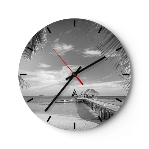 Reloj de pared - Reloj de vidrio - ¿Un recuerdo o un sueño? - 40x40 cm