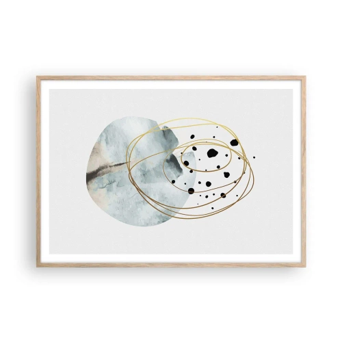 Póster en marco roble claro - El concepto del espacio - 100x70 cm