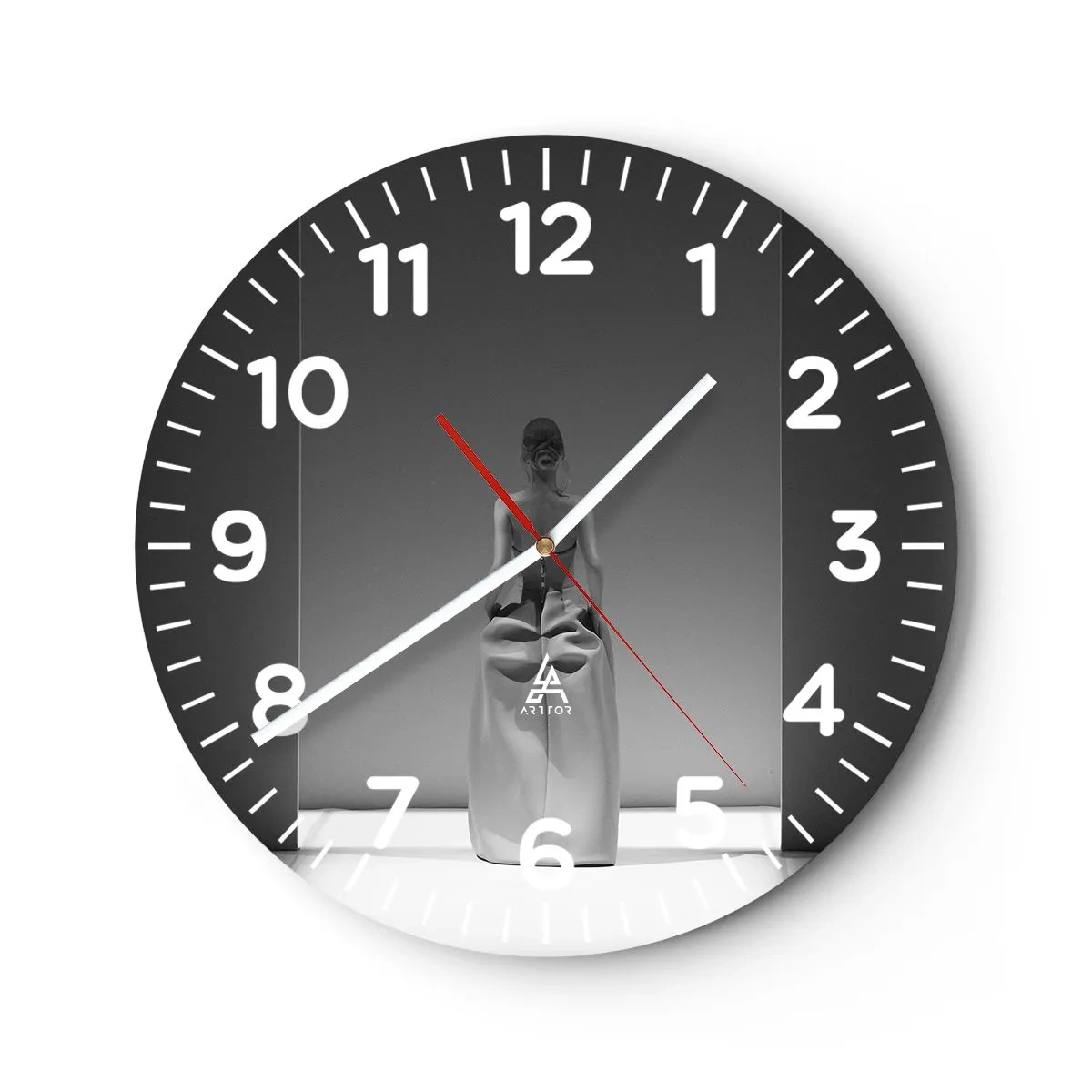 Reloj de pared - Reloj de vidrio - Sencillez refinada - 40x40 cm