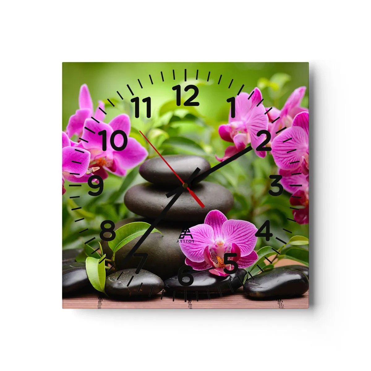 Reloj de pared - Reloj de vidrio - Una pirámide de paz - 40x40 cm