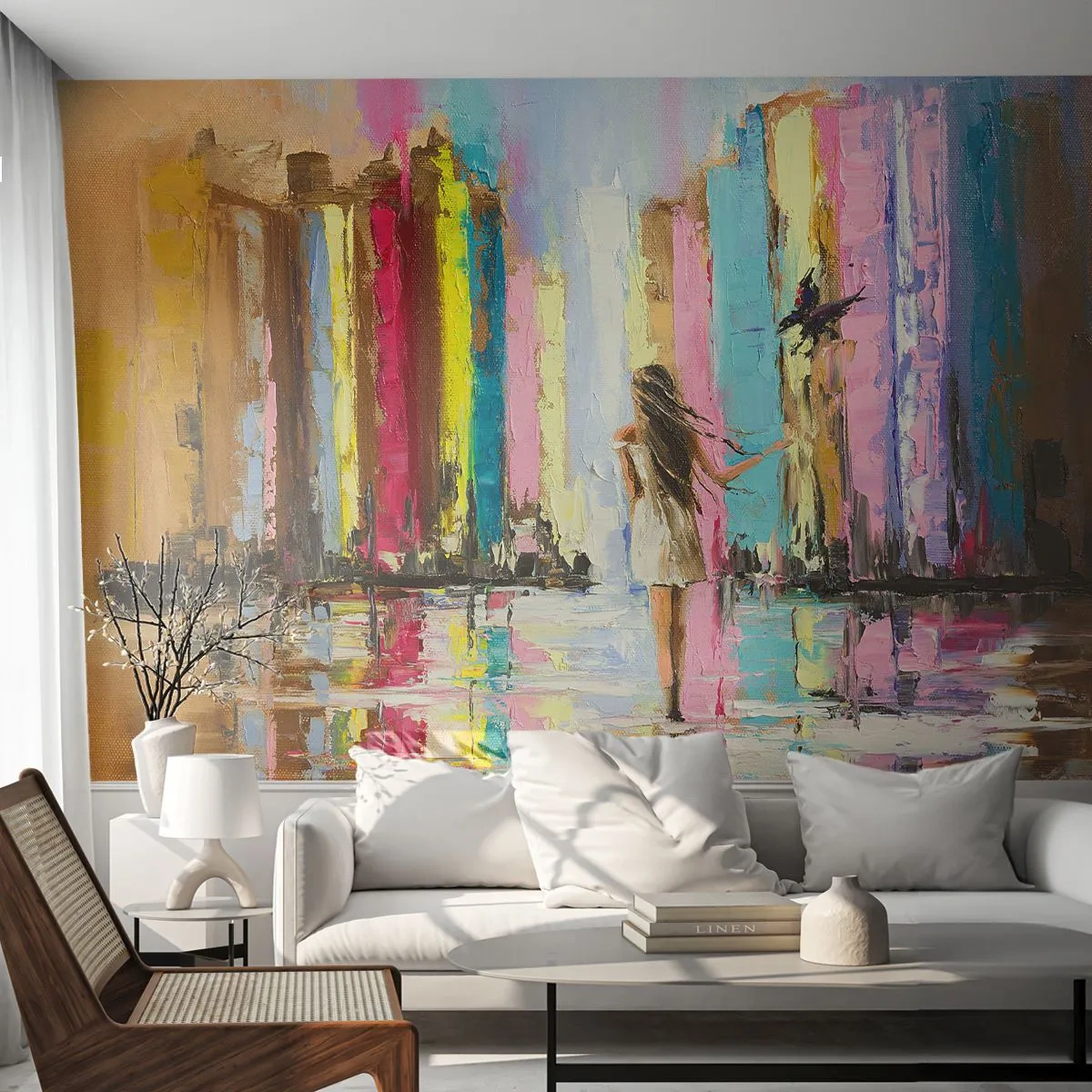 Fotomural Autadhesivo Deluxe Sticker - Sígueme - Abstracción, Chica, Mujer - 200x140 cm