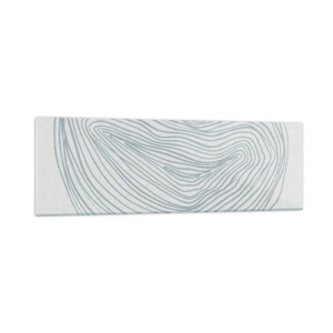 Cuadro sobre vidrio - Impresiones sobre Vidrio - Motivo de onda abstracto en azul delicado - 160x50cm - Sonrisa de una gota - Decoración de pared moderna para salón y dormitorio ARTTOR