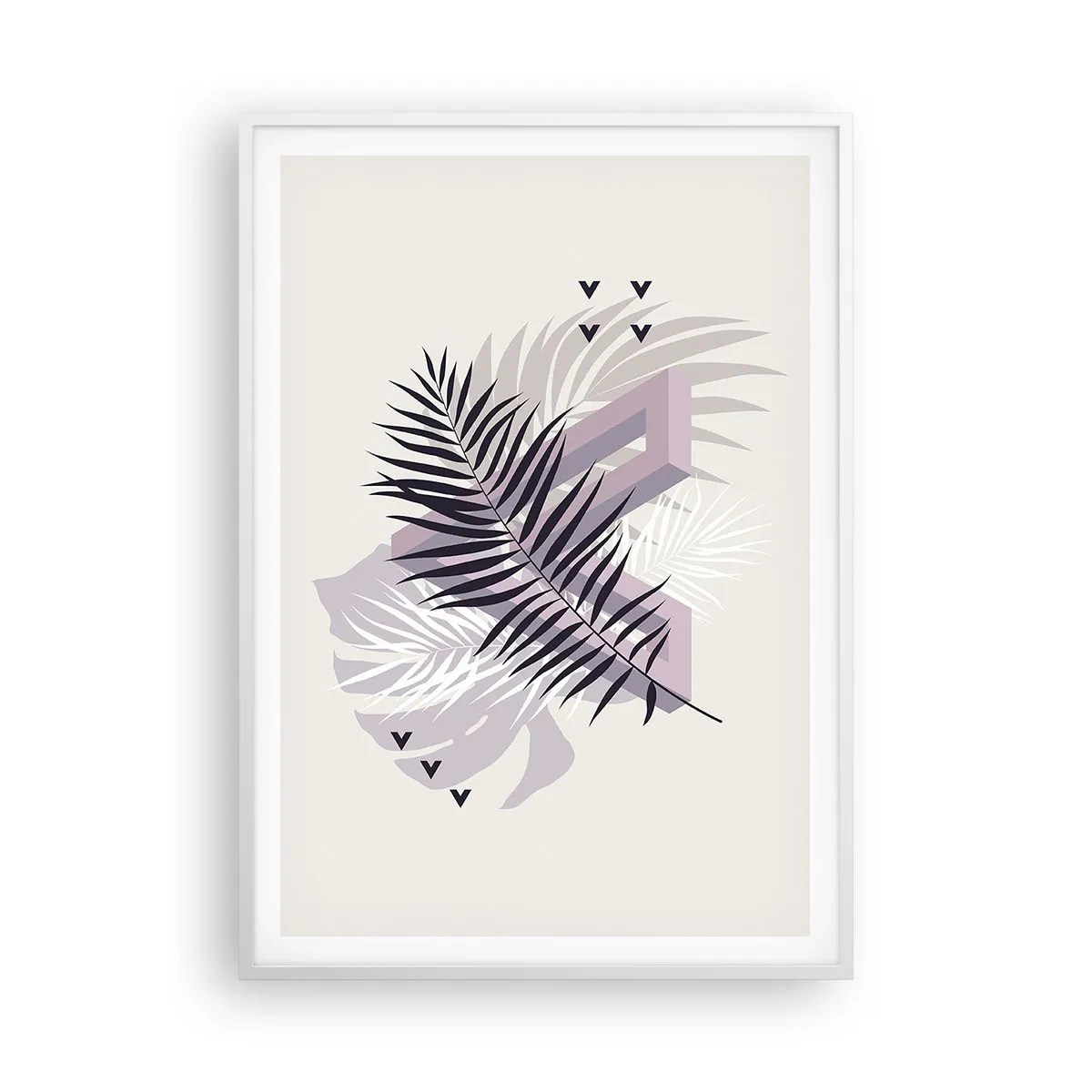 Póster en marco blanco - La sombra de una sombra - 70x100 cm