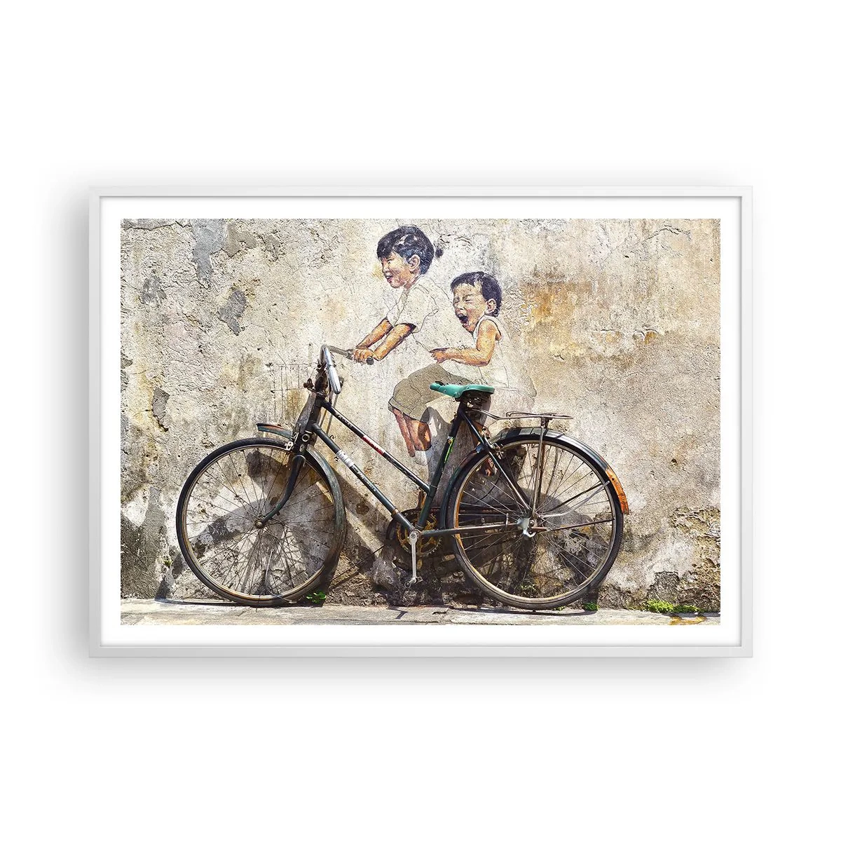 Póster en marco blanco - ¿Verdadero o falso? - 100x70 cm