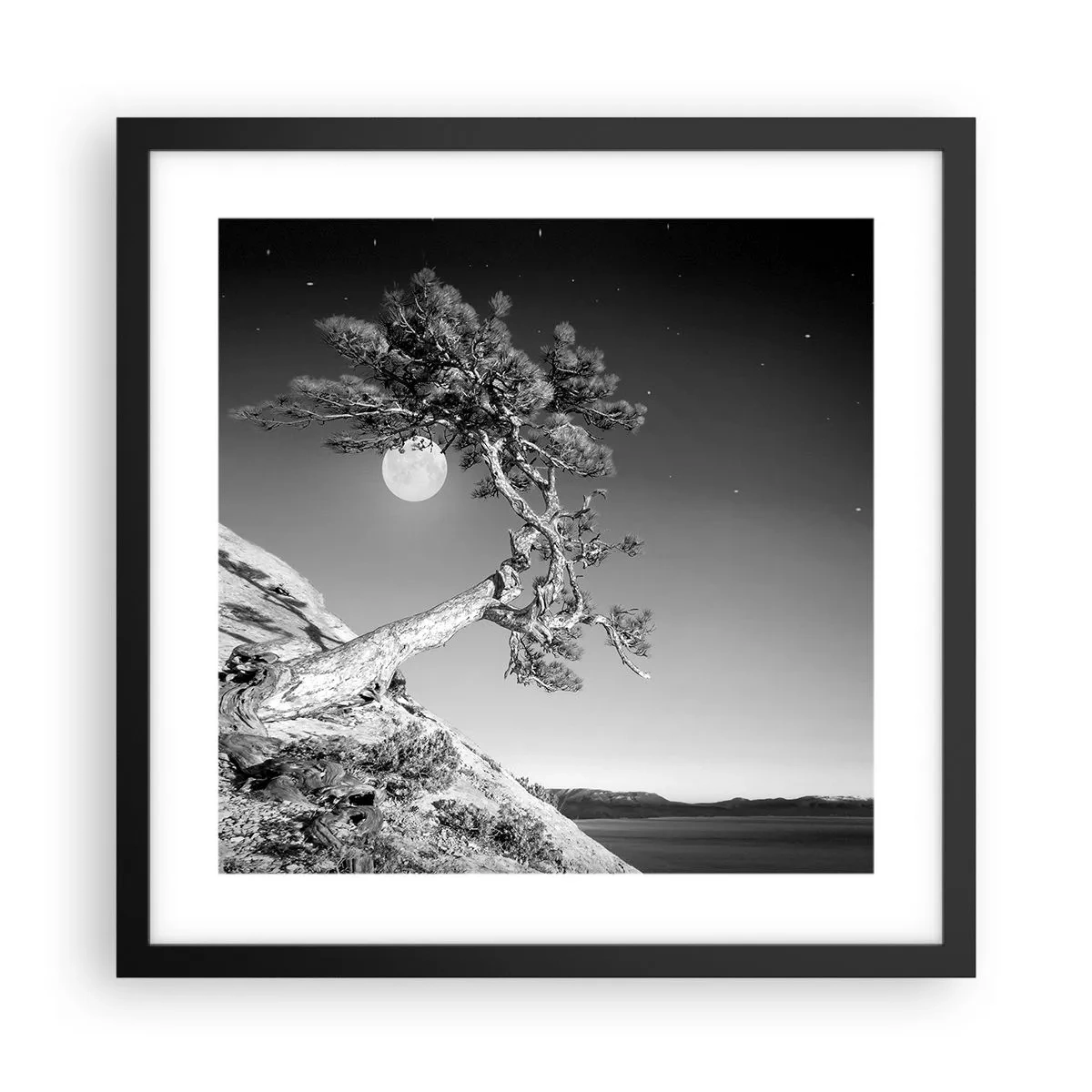 Póster en marco negro - Un guerrero victorioso - 40x40 cm