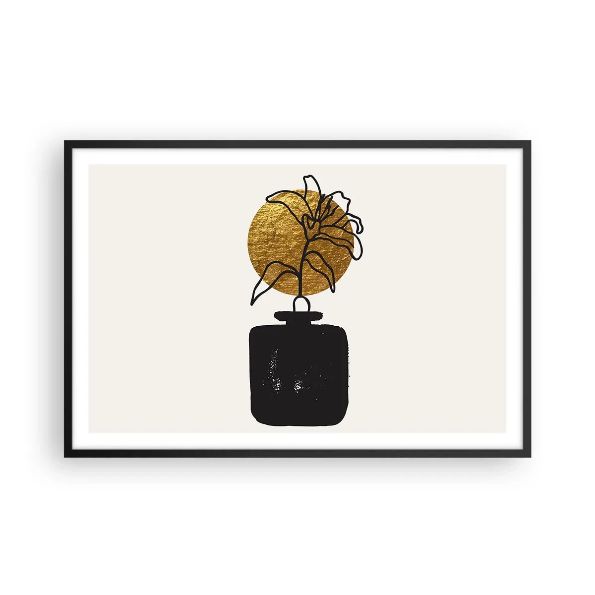 Póster en marco negro - Belleza en equilibrio - 91x61 cm