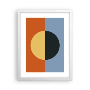 Póster en marco blanco - Una composición de calidez y frescura - 30x40 cm