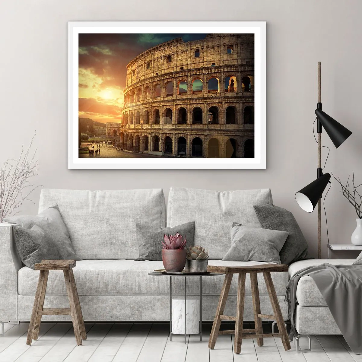 Póster en marco blanco - Una impresión colosal - 91x61 cm