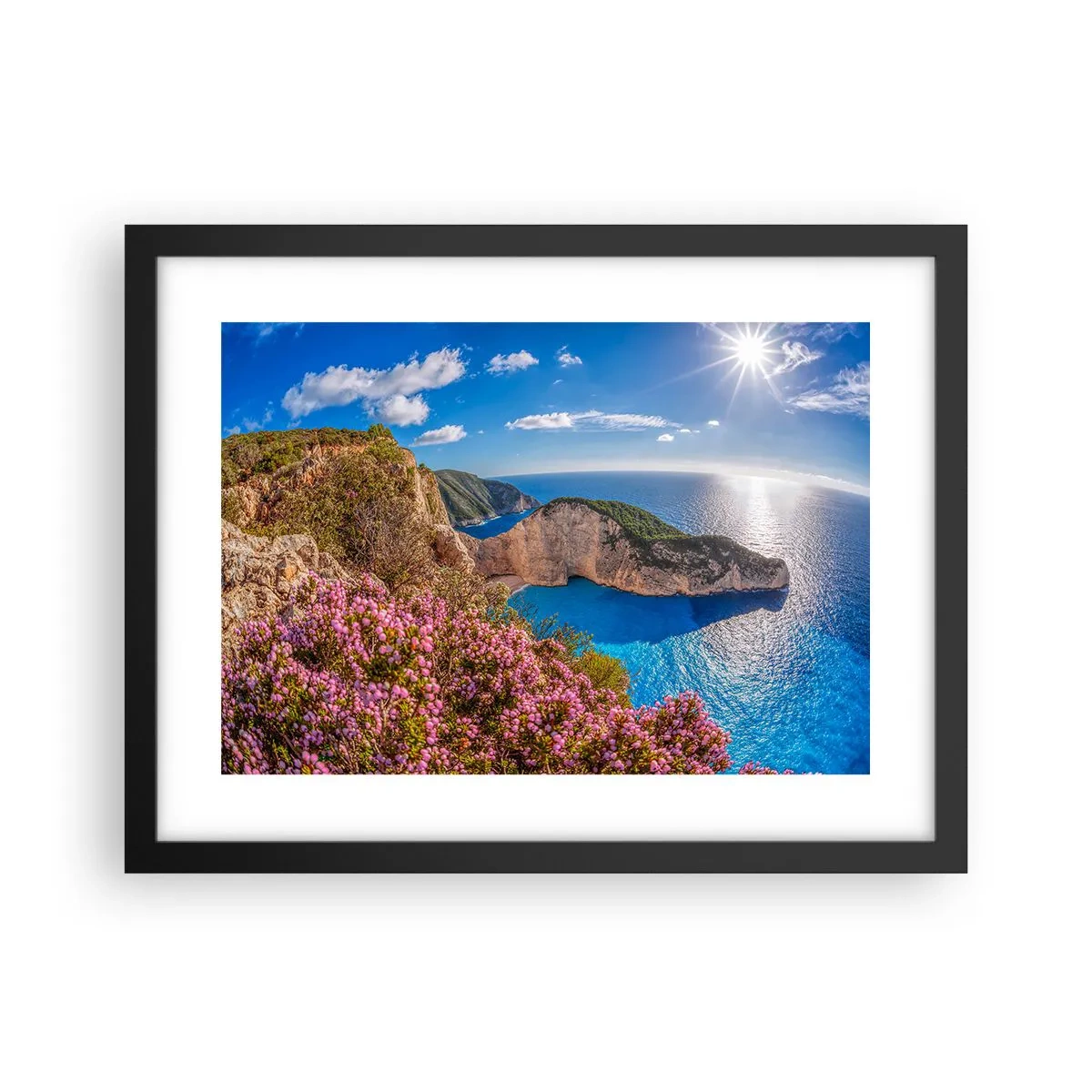 Póster en marco negro - Mis grandes vacaciones en Grecia - 40x30 cm