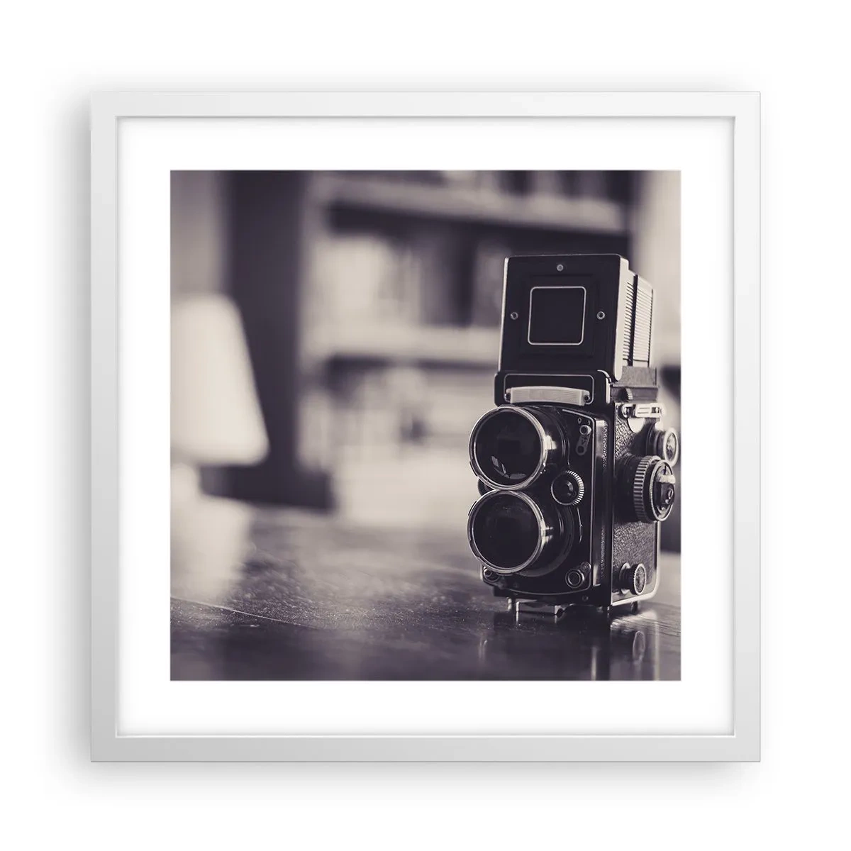 Póster en marco blanco - La magia de la fotografía antigua - 40x40 cm