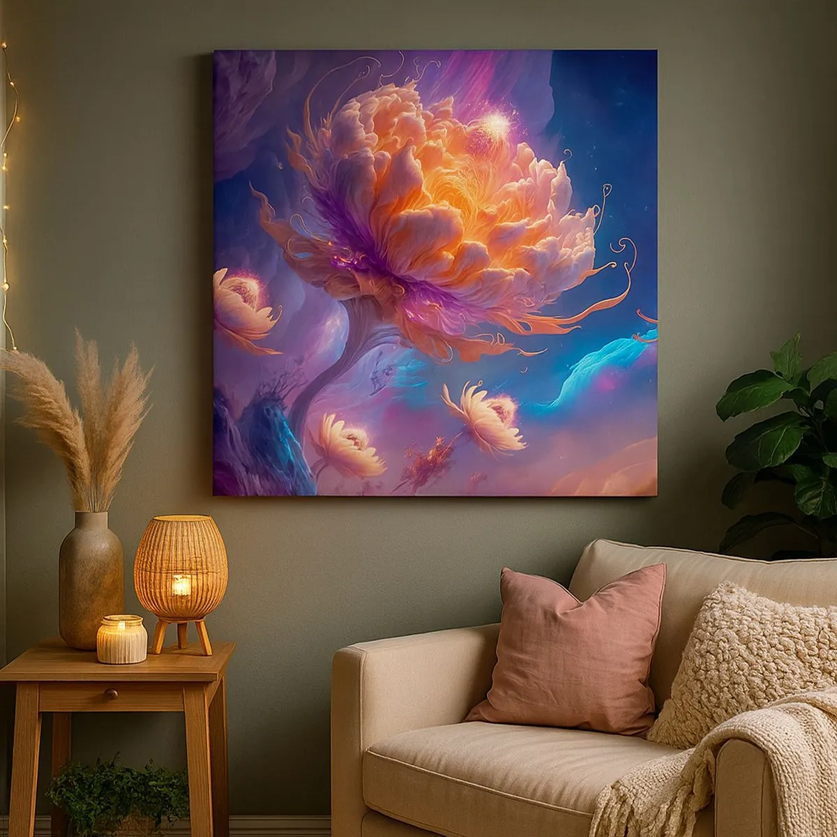 Cuadro sobre lienzo - Impresión de Imagen - Otro mundo - 30x30 cm