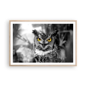 Póster en marco roble claro - Nada se puede ocultar - 91x61 cm