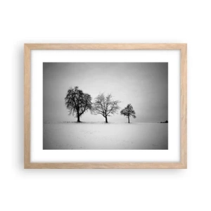 Póster en marco roble claro - ¿Con qué sueñan? - 40x30 cm