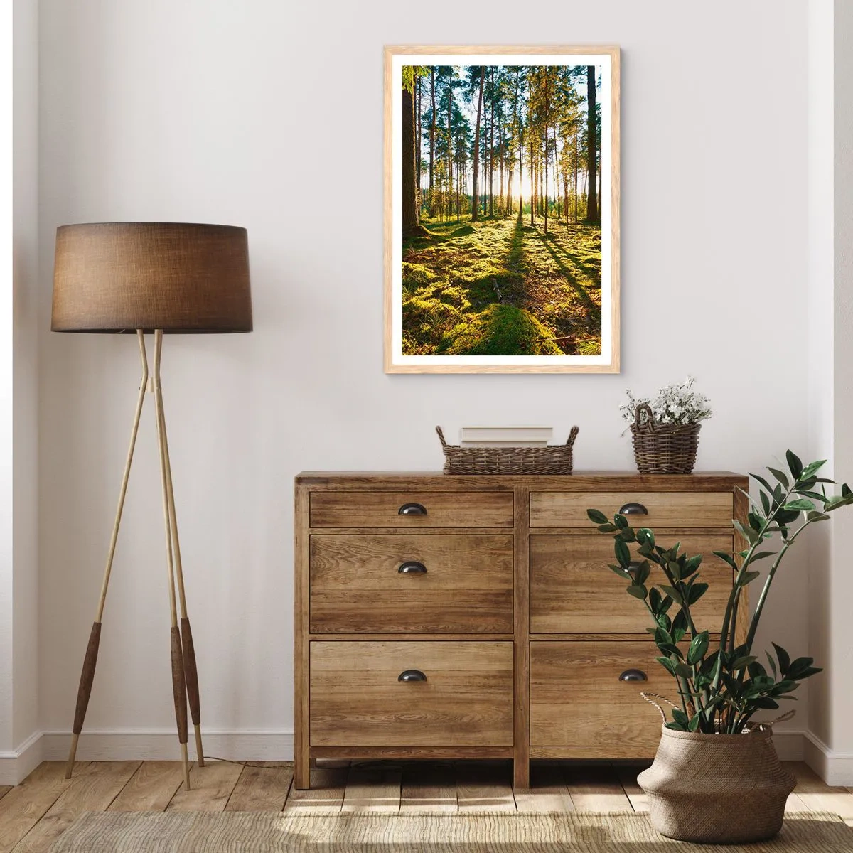 Póster en marco roble claro - ...Más allá de los siete bosques - 30x40 cm