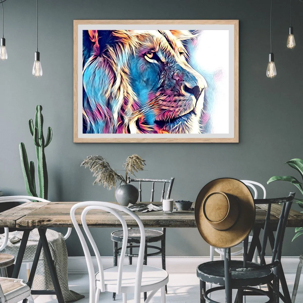 Póster en marco roble claro - La sabiduría de la naturaleza - 40x30 cm