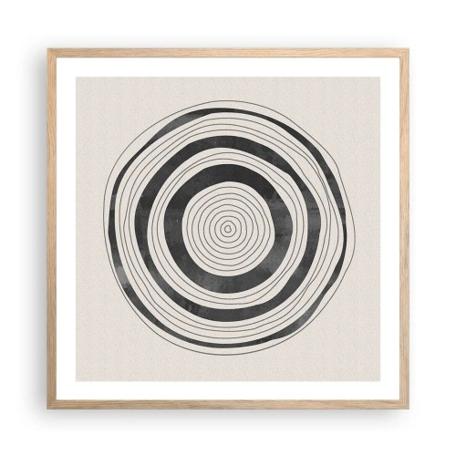 Póster en marco roble claro - Lo importante es lo que hay entre medias - 60x60 cm