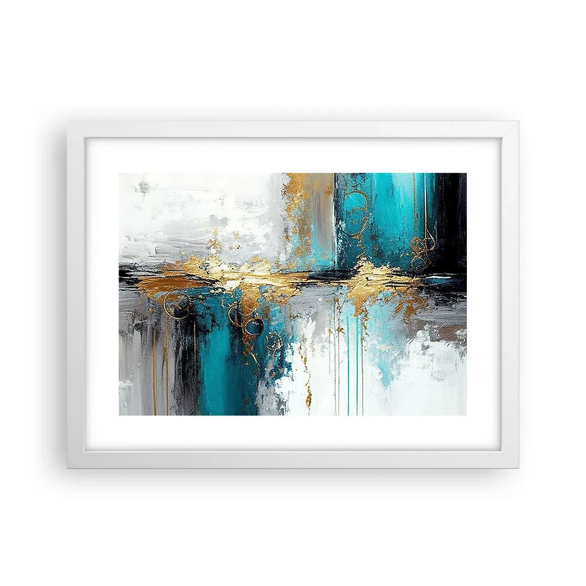 Póster en marco blanco - Todo fluye - 40x30 cm