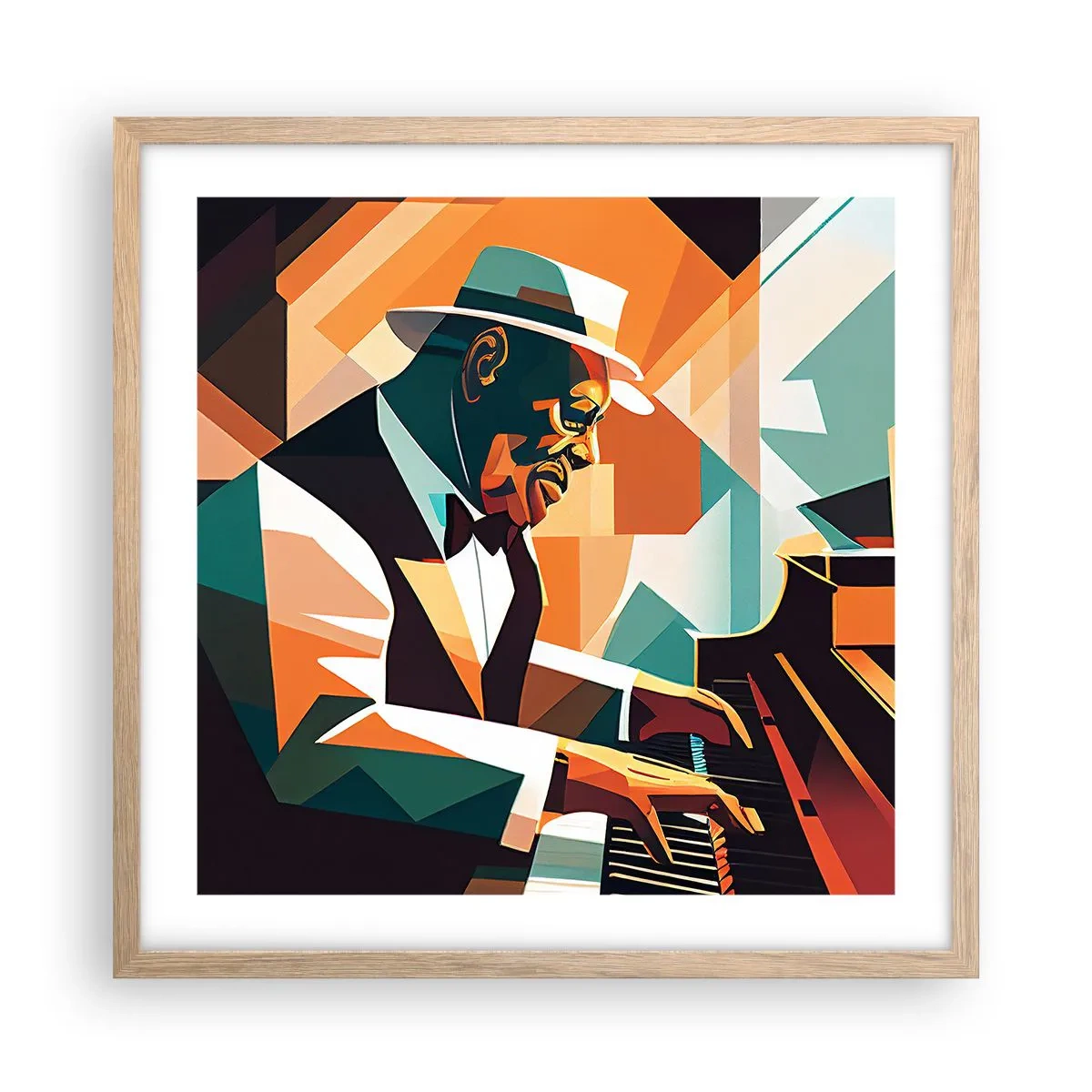 Póster en marco roble claro - Todo ese jazz que llevas dentro - 50x50 cm