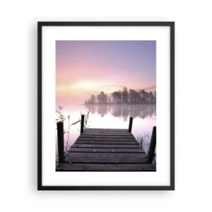 Póster en marco negro - De la niebla lila... - 40x50 cm