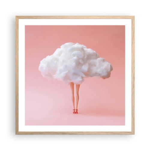 Póster en marco roble claro - Dulce promesa - 60x60 cm