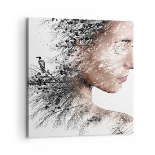 Cuadro sobre lienzo - Impresión de Imagen - Espíritu del bosque - 60x60 cm