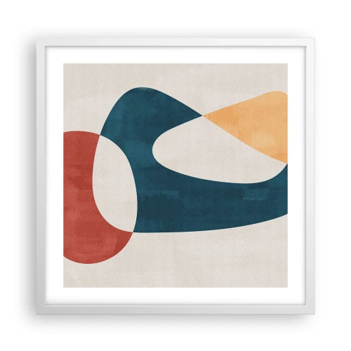 Póster en marco blanco - Influencias y metamorfosis - 50x50 cm